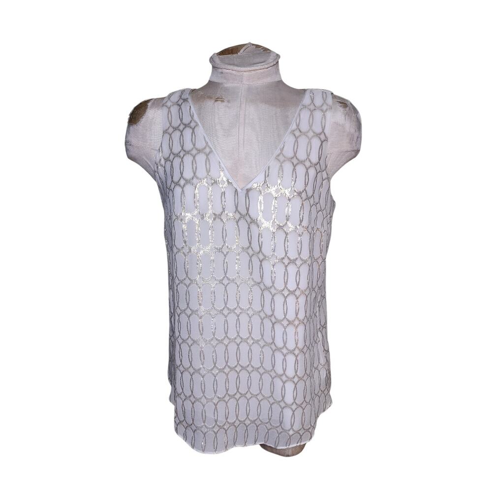White‎ House Black Market Womens Silk Sleeveless Top Size S